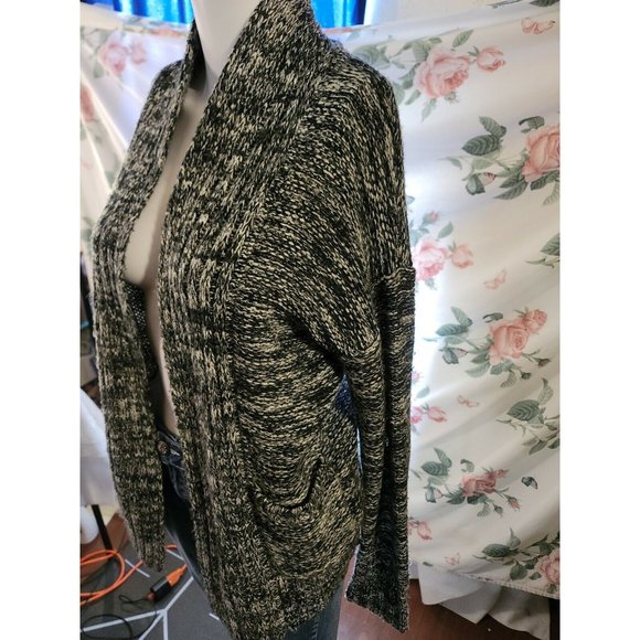 2B Bebe Multicolor Open Knit Longsleeve Cardigan Sz SM Pockets - Picture 2 of 7